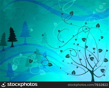 Tree Background Representing Trees Floral And Scenic