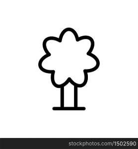 tree icon line art trendy design template logo signage illustration clip art