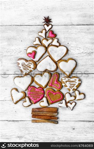 Tree of Christmas cookies
