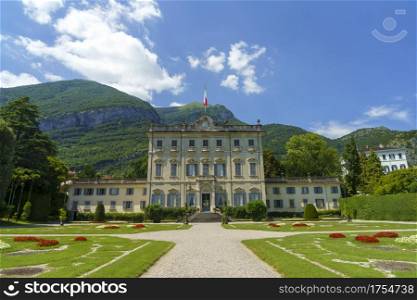 Tremezzo, Como province, Lombardy, Italy: exterior of Villa Sola Cabiati, historic house on the Como lake