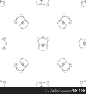 Trendy backpack pattern seamless vector repeat geometric for any web design. Trendy backpack pattern seamless vector