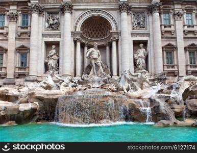 Trevi Fountain in Rome - Italy. (Fontana di Trevi)