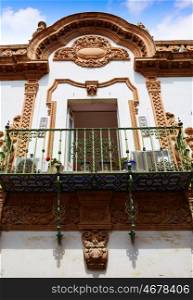 Triana barrio of Seville facades Andalusia Sevilla Spain