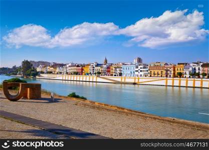 Triana barrio of Seville panoramic Andalusia Sevilla Spain