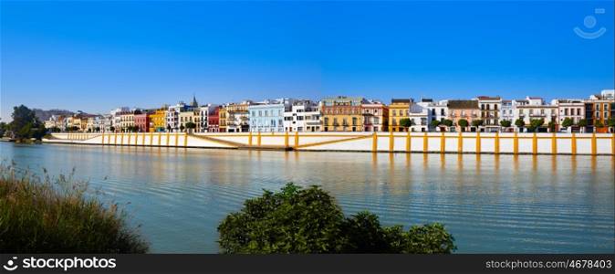 Triana barrio of Seville panoramic Andalusia Sevilla Spain
