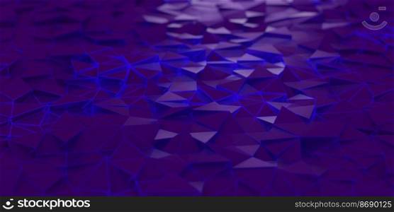 Triangle abstract background. Blue background, 3d rendering. Stock illustration.. Triangle abstract background. Blue background, 3d rendering.