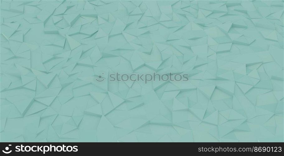 Triangle abstract background. green background, 3d rendering. Stock illustration.. Triangle abstract background. green background, 3d rendering.