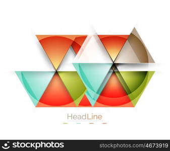 Triangle abstract background. Modern business triangle abstract background