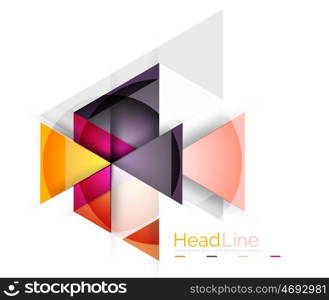 Triangle abstract background. Modern business triangle abstract background