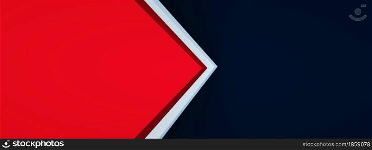 triangle arrow corner background overlap layer for design, 3d render, panoramic layout