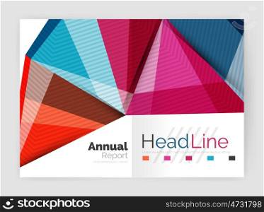 triangle design abstract background, business annual report templates
