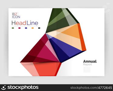 triangle design abstract background, business annual report templates