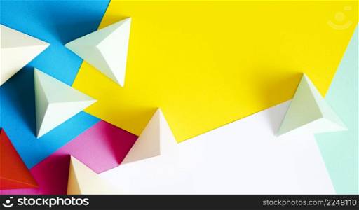 triangle paper shape with copy space