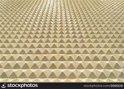 Triangle pyramid tiles pattern surface texture. Close-up of architecture interior material for design decoration background.