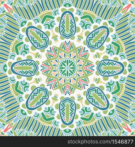 Tribal ethnic indian seamless vector design. Festive colorful mandala art pattern. Geometric medallion doodle boho. Coloful tribal background. Tribal vintage abstract geometric ethnic seamless pattern ornamental