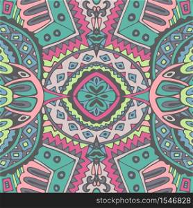 Tribal festive colorful vector abstract geometric ethnic seamless pattern ornamental. Mexican indian style psychedelic textile design. Tribal vintage abstract geometric ethnic seamless pattern ornamental.