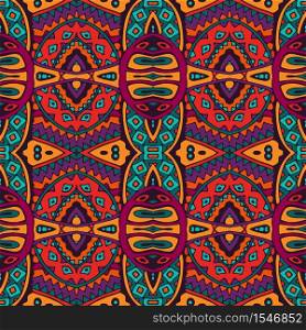 Tribal indian ethnic seamless design. Festive colorful mandala pattern. Tribal vector abstract geometric ethnic seamless pattern ornamental. Aztec tribal striped autumn textile design