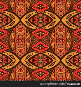 Tribal vector abstract geometric ethnic seamless pattern ornamental. Aztec tribal striped autumn textile design. Tribal indian ethnic seamless design. Festive colorful mandala pattern