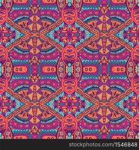 Tribal vintage abstract geometric ethnic seamless pattern ornamental. Bohemian style nomadic african textile design. Tribal festive colorful vector abstract geometric ethnic seamless pattern ornamental. Mexican indian style psychedelic textile design