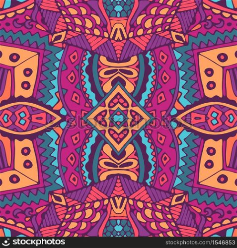 Tribal vintage abstract geometric ethnic seamless pattern ornamental. Bohemian style nomadic african textile design. Tribal vintage abstract floral geometric ethnic seamless pattern ornamental