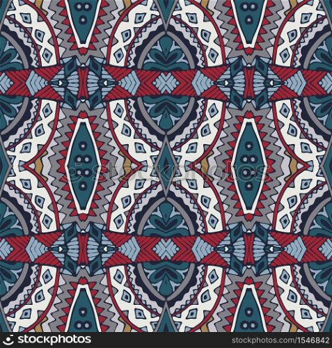Tribal vintage abstract geometric ethnic seamless pattern ornamental. Bohemian style textile design. Tribal vintage abstract geometric ethnic seamless pattern ornamental
