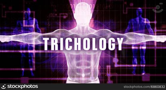 Trichology as a Digital Technology Medical Concept Art. Trichology
