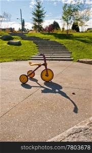 Tricycle in park