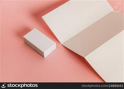 trifold paper stack business cards