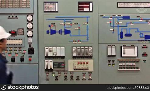 triggered audio-visual emergency warning alarms, engineer comes and disables it on main control panel of compressor station