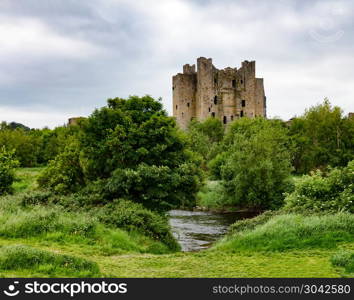 Trim Castle in Trim, County Meath, Ireland Europe. Trim castle in Ireland