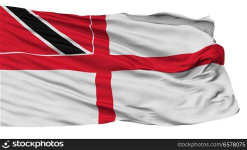 Trinidad And Tobago Naval Ensign Flag, Isolated On White Background. Trinidad And Tobago Naval Ensign Flag, Isolated On White