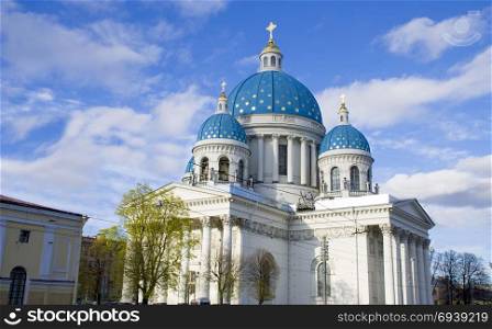 Trinity Cathedral in the city of St. Petersburg of Russia