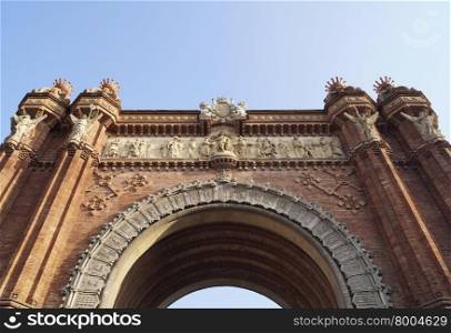 Triumphal arch (Arc de Triomf) in Barcelona, Spain