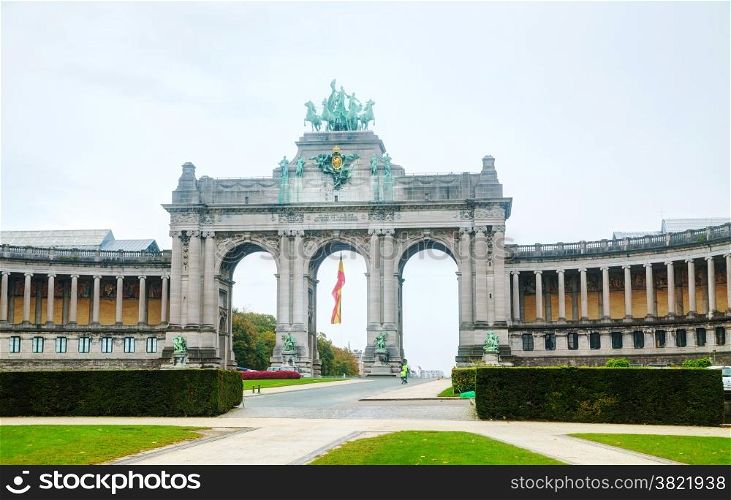 Triumphal Arch in Brussels in the morning