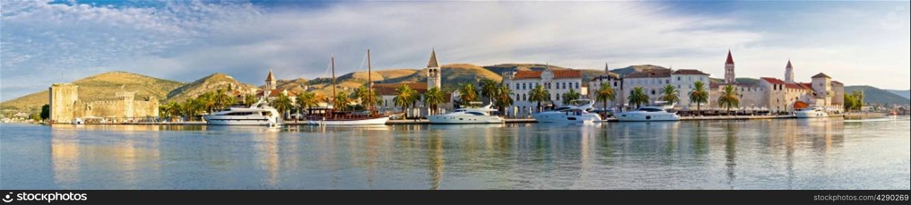 Trogir UNESCO world heritage site panoramic view in Dalmatia, Croatia