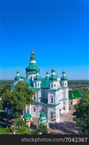 Troitskyi monastery from the bird&rsquo;s flight in Chernihiv. Troitskyi monastery from the height of the bird&rsquo;s flight in Chernihiv