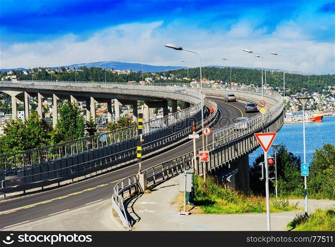 Tromso lacet transport bridge background hd. Tromso yaw transport bridge background