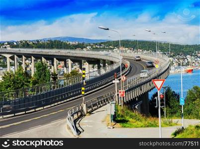 Tromso lacet transport bridge background hd. Tromso yaw transport bridge background