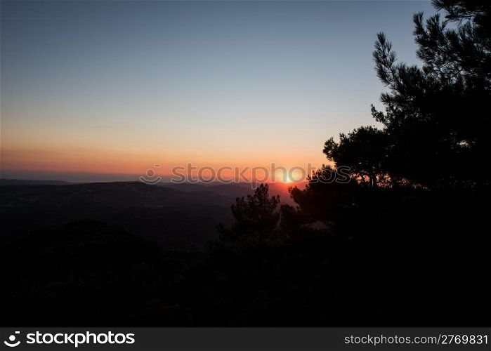 Troodos Mountain Sunset Cyprus