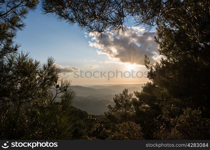 Troodos Mountain Sunset Cyprus