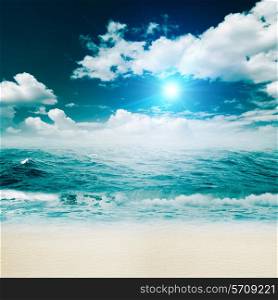 Tropical beach, abstract environmental backgrounds for your design