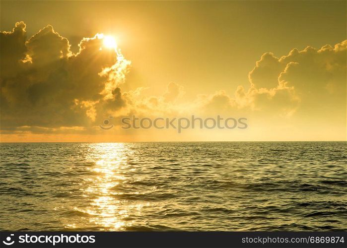 tropical beach and sea at sunset times in maldvies island