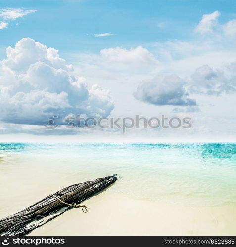 Tropical beach and sea. Tropical beach and sea. Sky and clouds. Tropical beach and sea