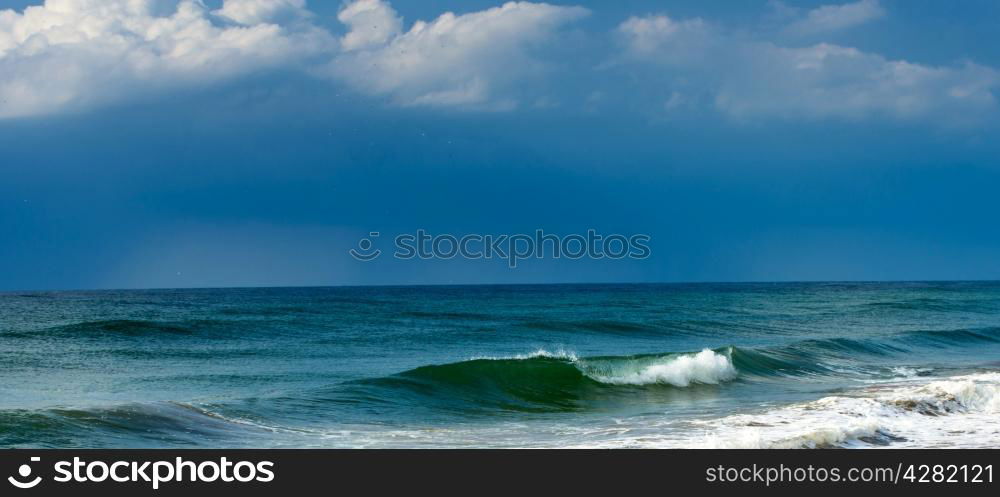 Tropical beach at beautiful sunset