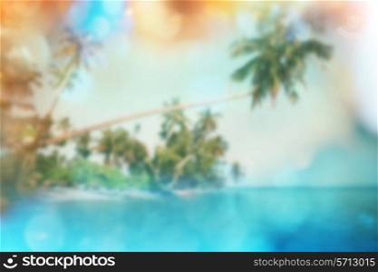 tropical beach background blur