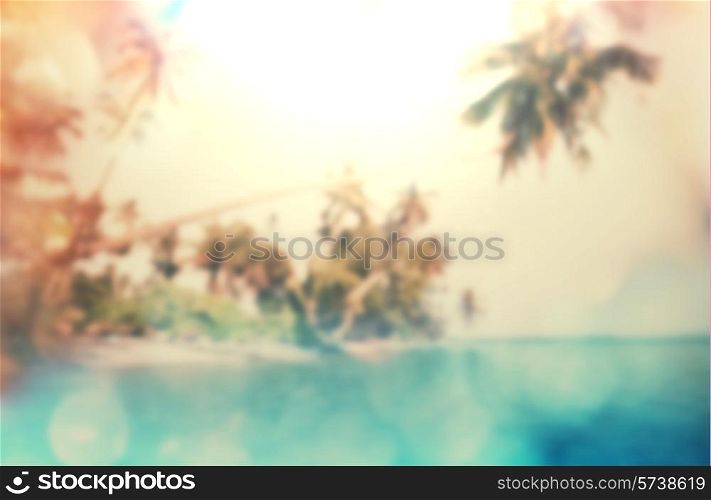 tropical beach background blur
