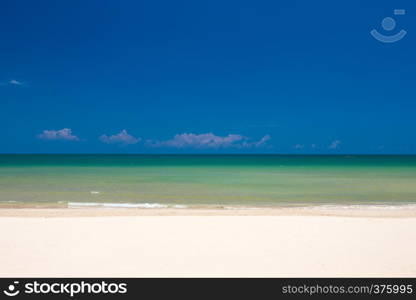 tropical beach in Sri Lanka . Summer holiday and vacation concept for tourism.