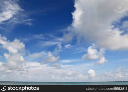 tropical beach nature landscape scene with white sand at summer