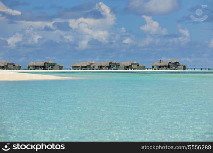 tropical beach nature landscape scene with white sand at summer