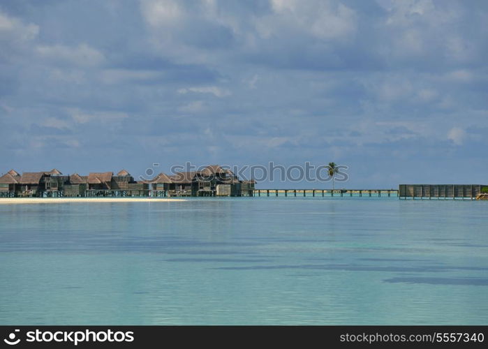 tropical beach nature landscape scene with white sand at summer